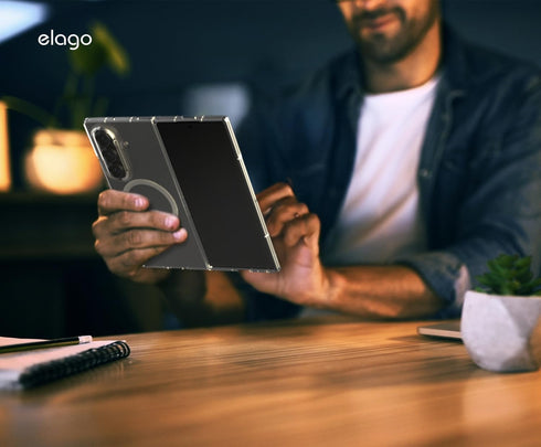 elago Samsung Galaxy Z Fold 7 Case Magnetic Clear